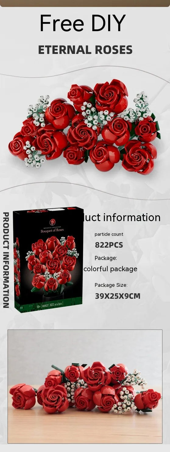 Rose Bouquet Building Blocks - Gifty Girls Shop