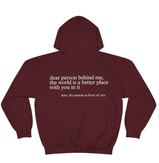 Dear Person Behind Me, Hoodie - Gifty Girls Shop