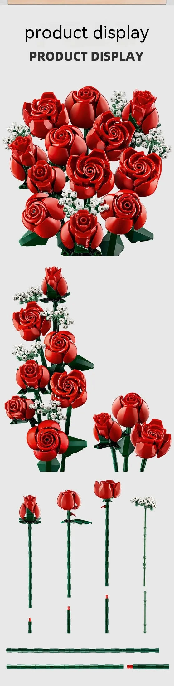 Rose Bouquet Building Blocks - Gifty Girls Shop