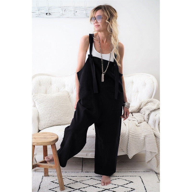 Casual Loose Overalls With Pockets - Gifty Girls Shop